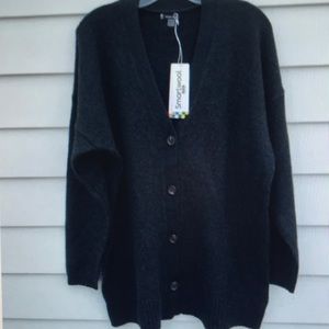 Smart wool cozy lodge boyfriend car digan knit sweater